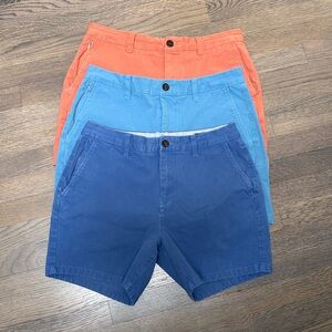 Bonobos Men’s Slim 5 inch Shorts Size 31 Set of 3